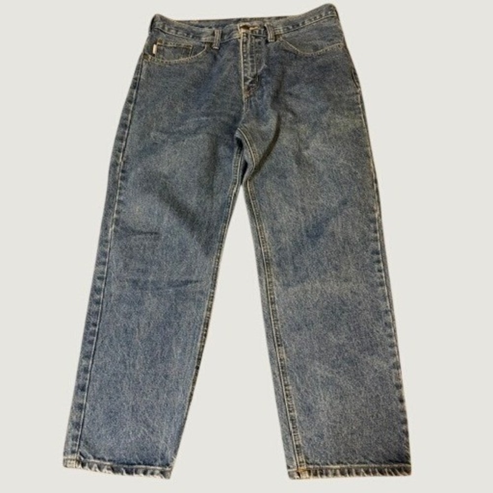 Carhartt B17-DST Mens Relaxed Fit Tapered Leg Jeans Dark Stonewash 34x28 Denim